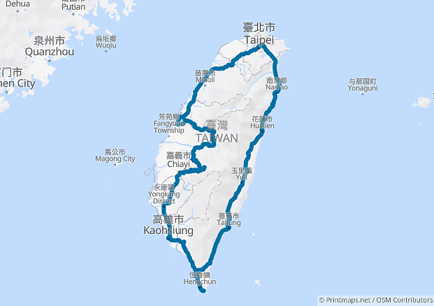 Taiwan Grosse Mietwagenrundreise - Tourasia
